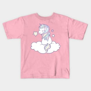 Unicorn on the Cloud Kids T-Shirt